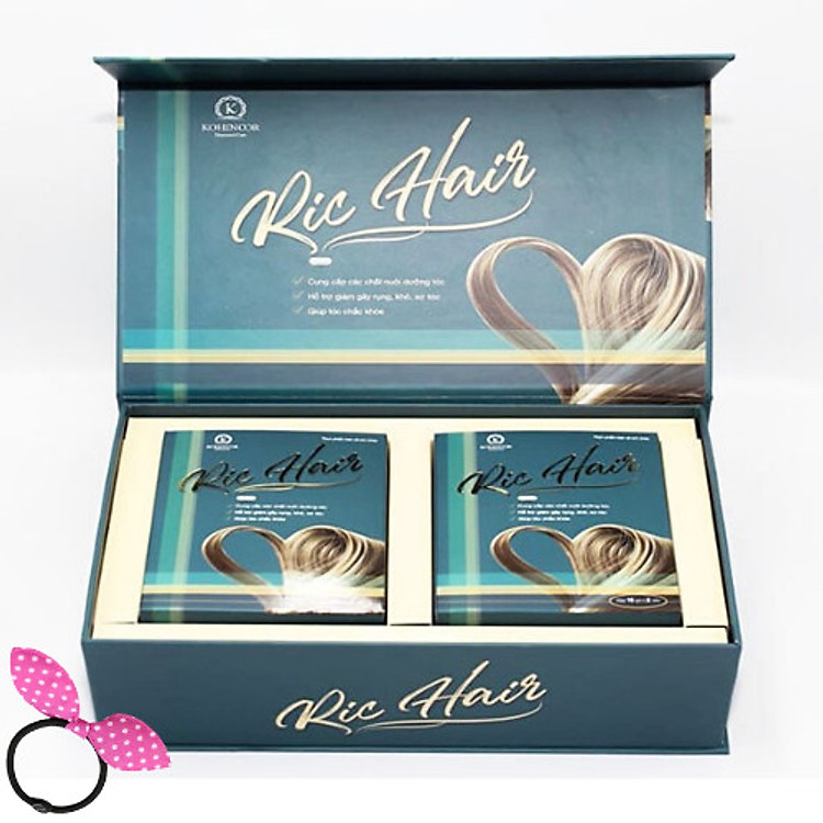 Viên uống kích thích mọc tóc, ngăn rụng tóc Ric Hair Kohinoor - Tặng Kèm Cột Tóc Tai Thỏ Màu Ngẫu Nhiên