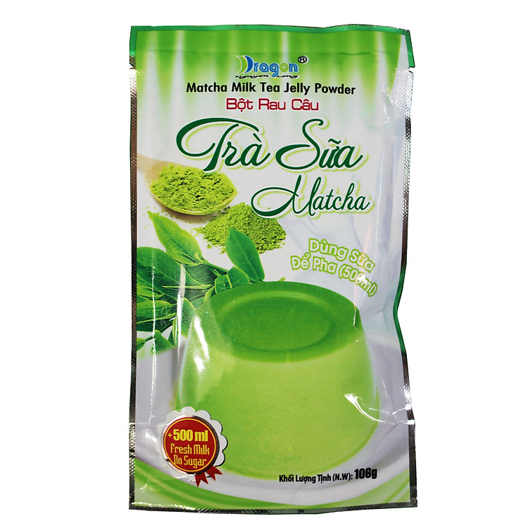 Bột Rau Câu Trà Sữa Matcha DRAGON