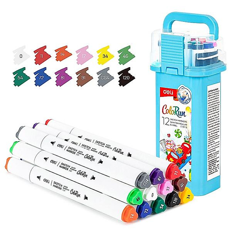 Hộp Bút 12 Màu Deli EC187-12