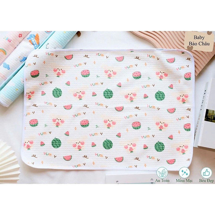 Mua Miếng lót chống thấm Cotton Organic 50x70cm Chính hãng Giá tốt - Hình ảnh 4