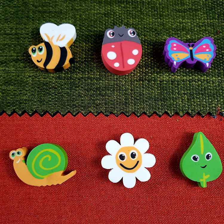 Combo 6 Cục Gôm Tẩy Chủ Đề Khu Vườn