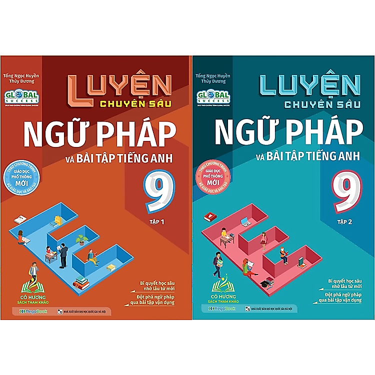Sách Luyện chuyên sâu ngữ pháp và bài tập tiếng anh Lớp 9 tập 1+2 (Global) #huongbook
