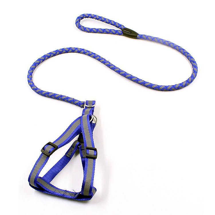 Dây dắt yếm phản quang cho chó mèo (bản dây 1,5 - 2 - 2,5 cm) - Màu ngẫu nhiên