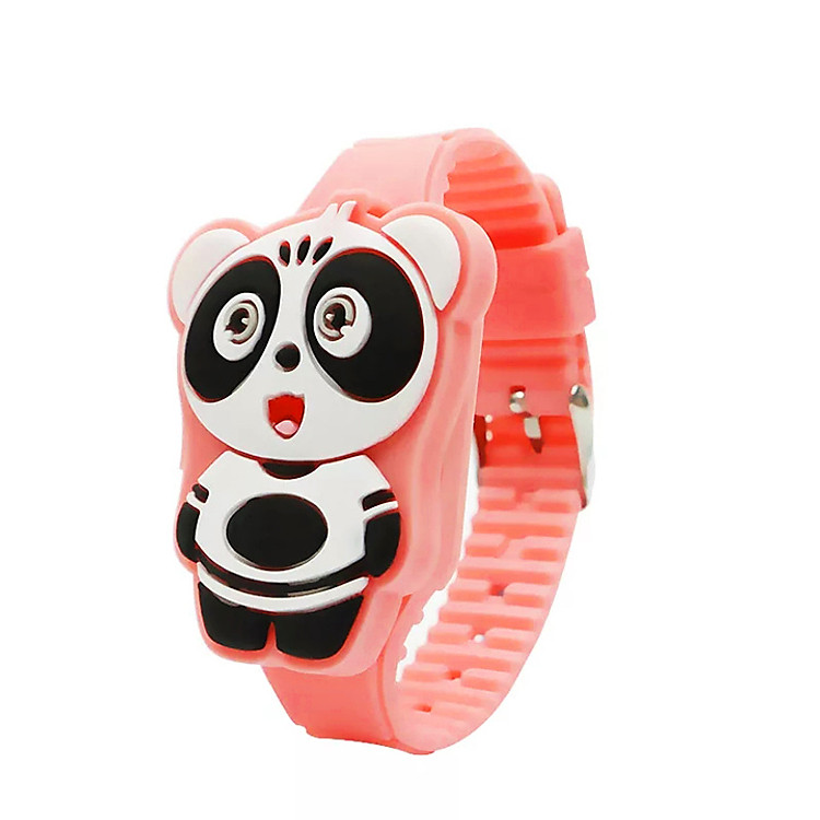 Đồng hồ đèn LED cho bé gái hình chú gấu cute dây silicon xinh xắn – DH012