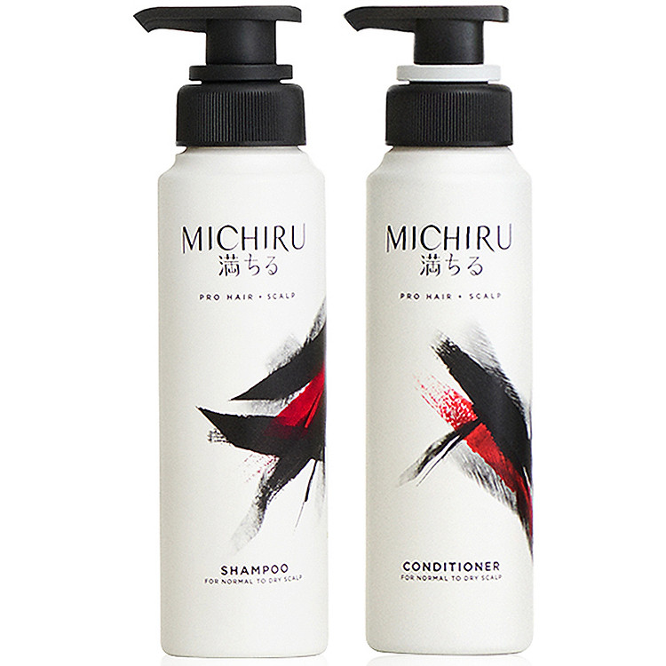 Bộ Gội Xả Michiru Ngăn Gãy Rụng 98% & Làm Dày Tóc Dành Cho Da Đầu Thường Và Khô (180gx2)