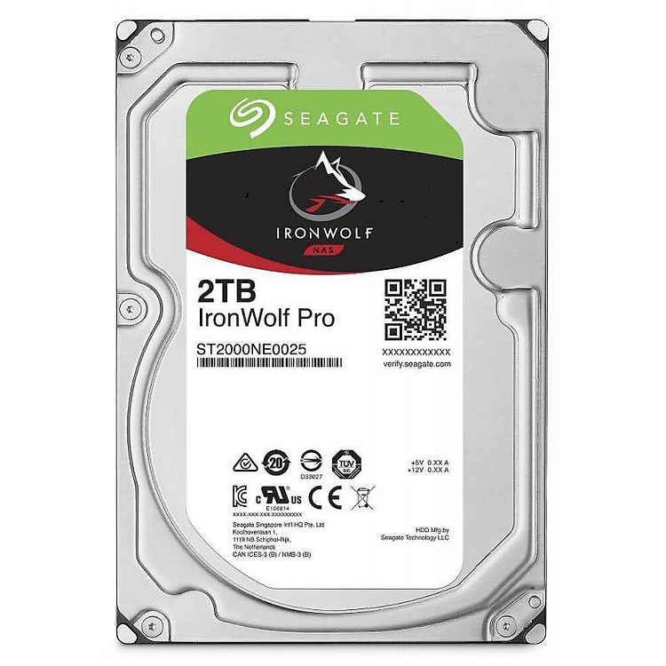 Ổ Cứng HDD NAS Storage Seagate IronWolf Pro 2TB/128MB/3.5 7200RPM - ST2000NE0025 - Hàng Chính Hãng