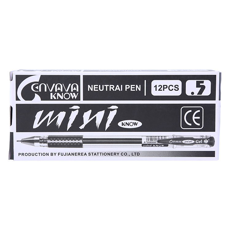 Hộp 12 Cây Viết Nước Mini Envava – Mực Đen