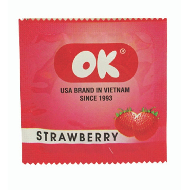 Bao cao su Ok - Hương Dâu hộp 3 bao