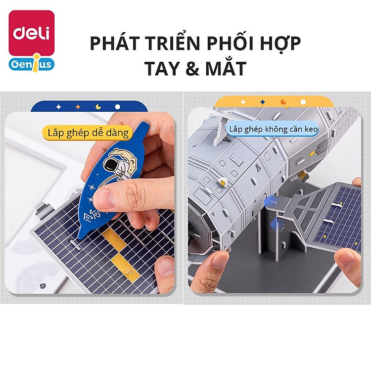 Mua Đồ Chơi Lắp Ráp 3D Vũ Trụ Deli Chính hãng Tiết kiệm - Hình ảnh 3