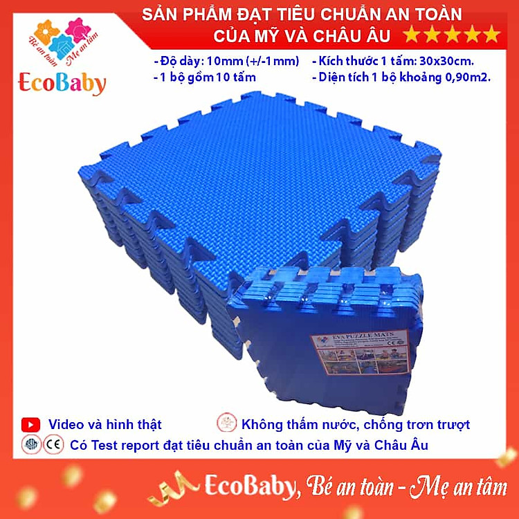 Bộ 10 tấm thảm xốp ECOBABY Chính hãng Tiết kiệm - Hình ảnh 5