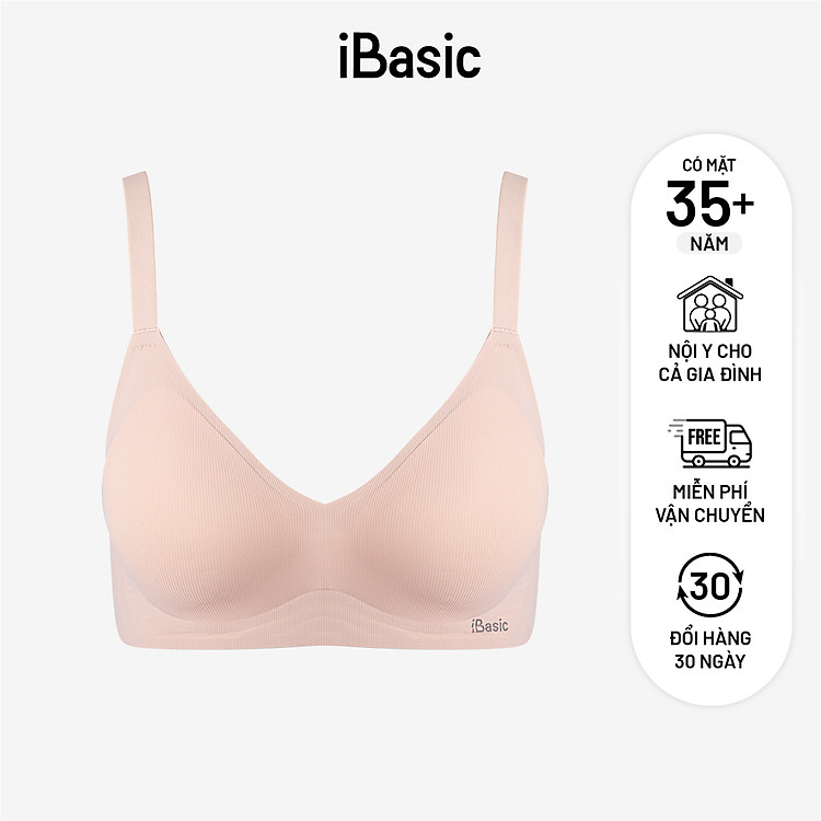 Áo ngực su không đường may iBasic T-shirt che mỡ lưng, mỏng, không lộ viền BRAY104
