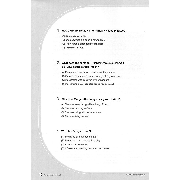 Longman Pre-Essence Reading 2 - Ảnh 6