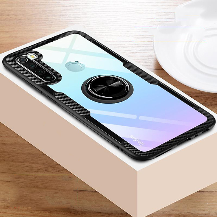 Ốp lưng cho Xiaomi Redmi Note 8 Trong Suốt Chống Sốc iRing Viền Màu