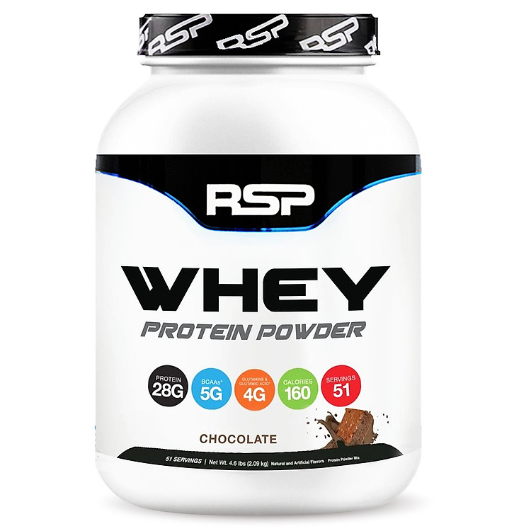 RSP Whey Protein Powder, 28G Whey Protein Cao Cấp với BCAAs và Glutamine, Hỗ Trợ Xây Dựng Cơ Bắp & Phục Hồi Sau Tập Luyện, 51 Lần Dùng