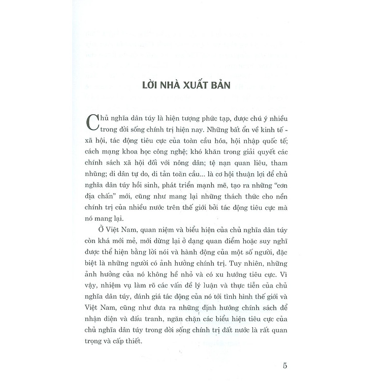 Chủ Nghĩa Dân Túy Trong Đời Sống Chính Trị Thế Giới Và Gợi Ý Tham Khảo Đối Với Việt Nam - Ảnh 2