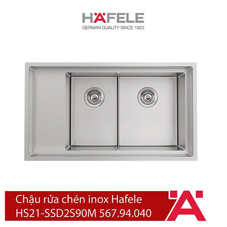 Chậu rửa chén inox Hafele HS21-SSD2S90M