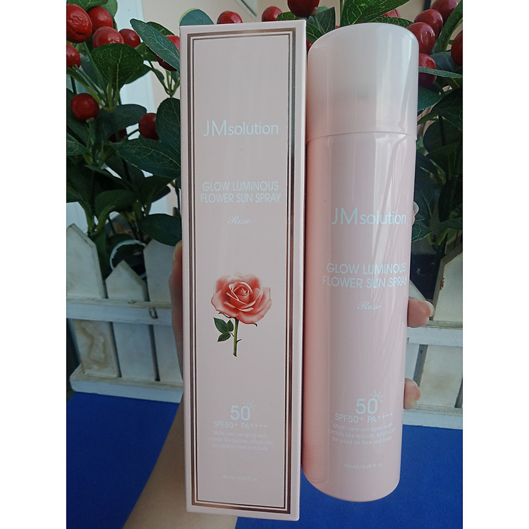 XỊT CHỐNG NẮNG TOÀN THÂN JM SOLUTION GLOW LUMINOUS FLOWER SUN SPRAY 180ml (Hoa Hồng)