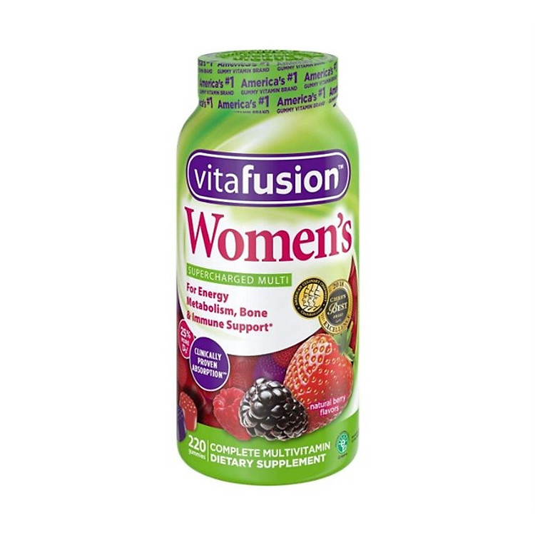 Kẹo Dẻo bổ sung Vitamin Vitafusion Women's Multivitamin, 220 viên (Hộp)