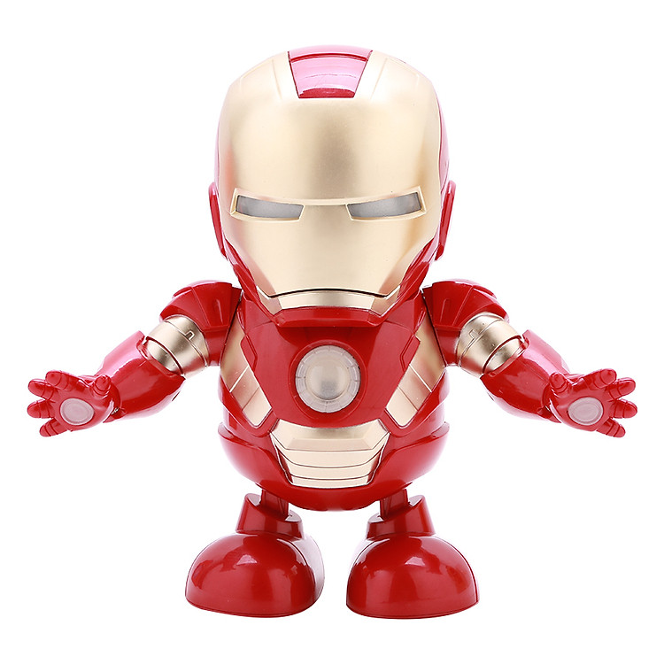 Mô Hình Robot Người Sắt Nhảy Có Đèn - Kèm Pin