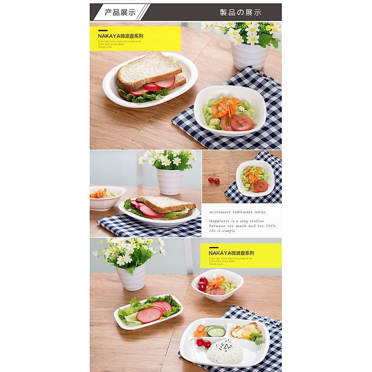 Đĩa ăn 03 ngăn cho bé Nakaya Chính hãng Giá tốt - Hình ảnh 3