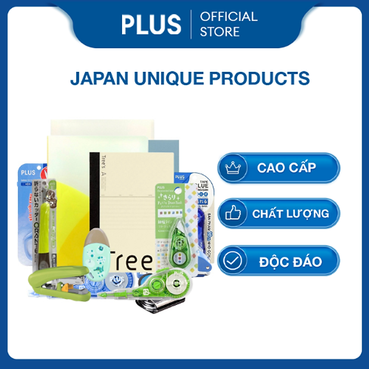 Văn Phòng Phẩm PLUS (Màu Xanh Lá)