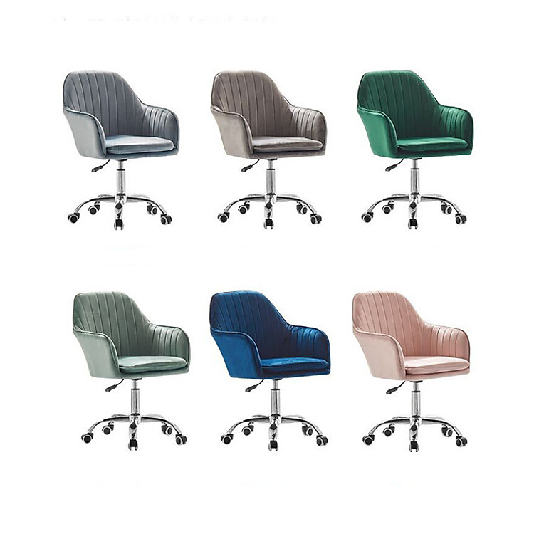 Ghế Xoay Tựa Lưng Nệm Nỉ Decor Phòng Làm Việc, Trang Trí Spa Đẹp - Ghế Xoay Văn Phòng Cao Cấp