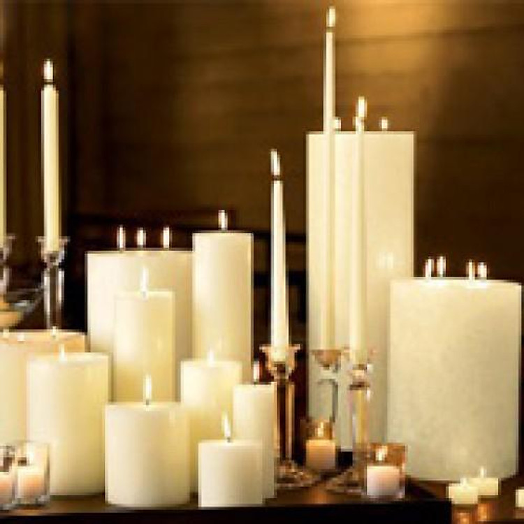Nến trụ sáp cọ cao cấp dùng trang trí tiệc