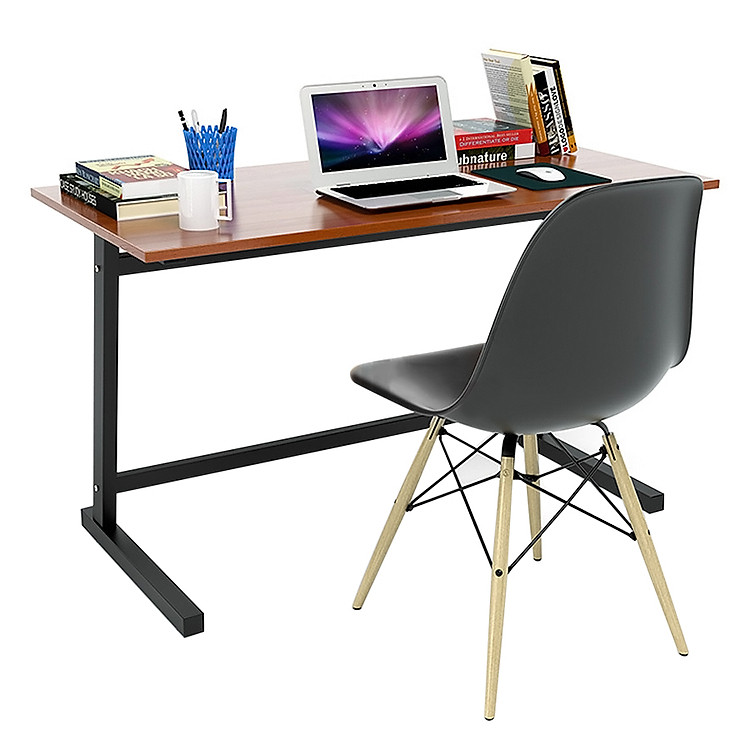 Bộ Bàn IBIE Rec-Z Chân Đen Màu Cánh Gián Và Ghế Eames Chân Gỗ Đen