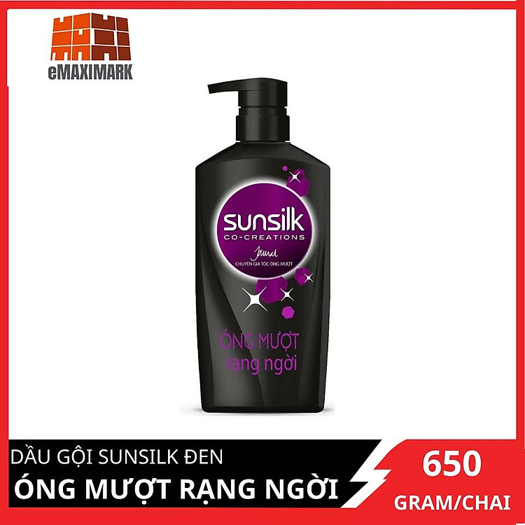 Dầu gội Sunsilk Óng mượt rạng ngời (Đen) 650g