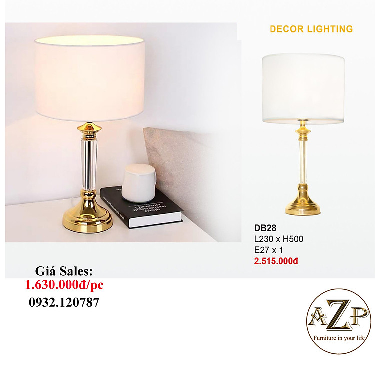 AZP - ĐÈN ĐỨNG / ĐÈN TRANG TRÍ / ĐÈN PHÒNG KHÁCH AZP-DB28 phong cách đương đại, hàng nhập khẩu AZP