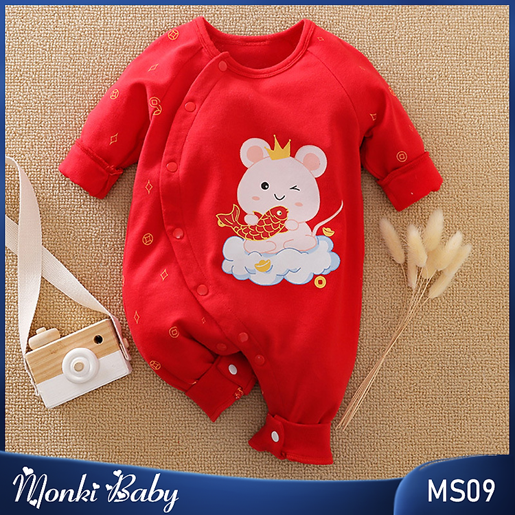 Body liền quần cho bé mặc sinh nhật, đầy tháng, chụp ảnh kỉ niệm, chất cotton mềm mại, dày đẹp, an toàn dễ chịu với làn da bé | MS09