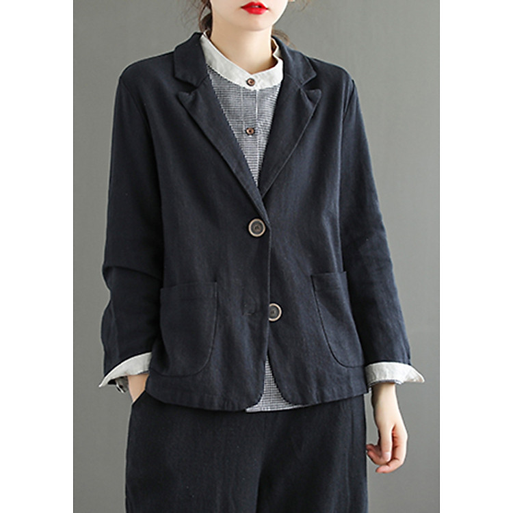 Áo Brazer nữ dáng suông 1 lớp ArcticHunter, vải thô mềm, thời trang phong cách Nhật Bản