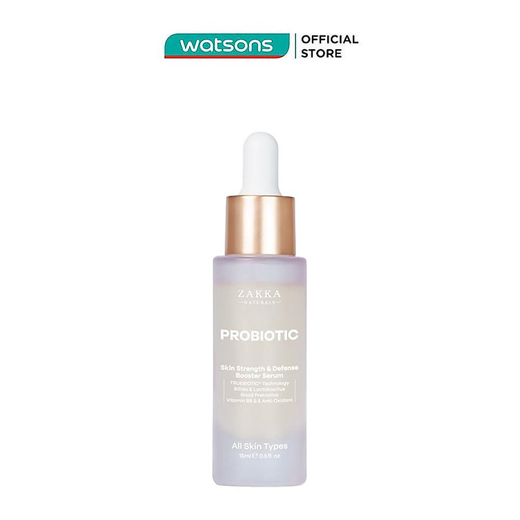 Tinh Chất Zakka Naturals Hỗ Trợ Khỏe Da Probiotic Skin Strength & Defense Booster Serum 15ml
