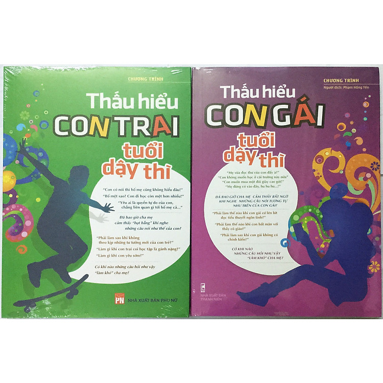 Combo Thấu Hiểu Con Trai Tuổi Dậy Thì, Thấu Hiểu Con Gái Tuổi Dậy Thì (tặng kèm 2 bookmark như hình)