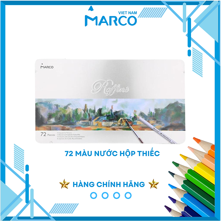 Hộp Bút Chì Màu Nước Marco Raffine 7120 (72 màu)