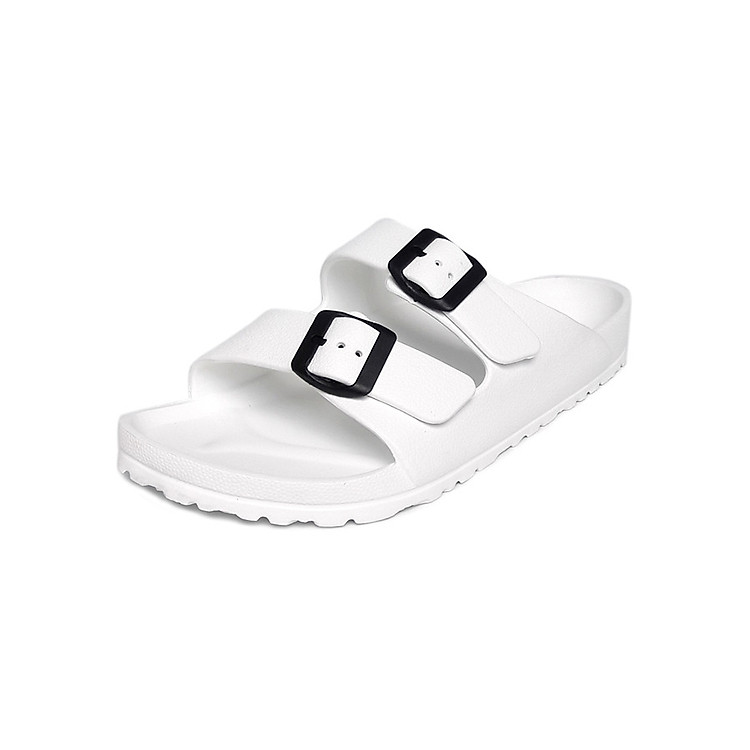 Dép nữ nam quai ngang thời trang T125K935 - Trắng