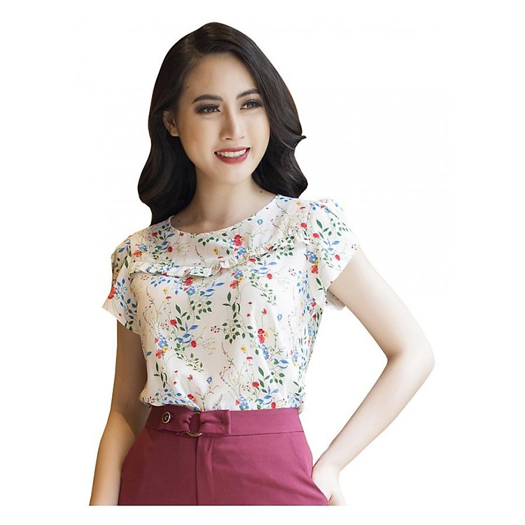 Sơ Mi Trắng Bèo Ngực SM312