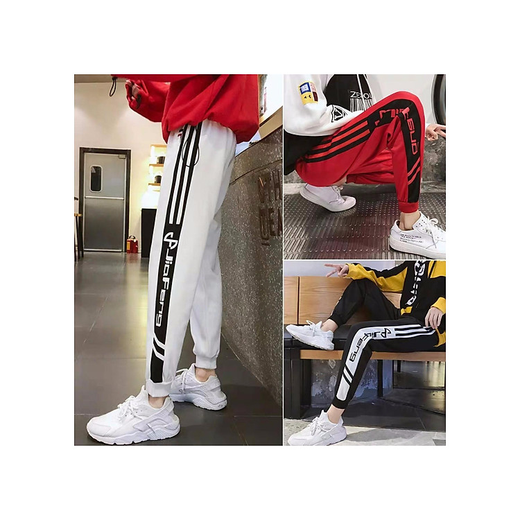 Quần Jogger thể thao Hiphop Nam Nữ Viền IN CHỮ JINFENG -HẢI ĐĂNG