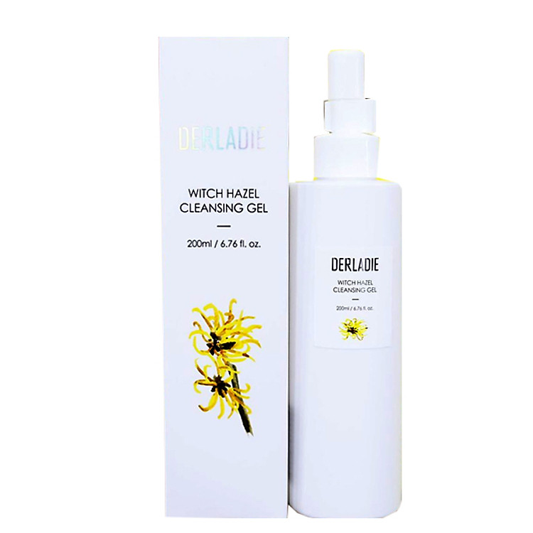 Gel Rửa Mặt Làm Giảm Mụn Chiết Xuất Cây Phỉ Derladie Witch Hazel Cleansing Gel 200ml