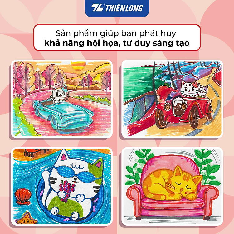 Bút Lông Màu Thiên Long Fiber Pen SWM-C006 (36 màu) - Ảnh 3