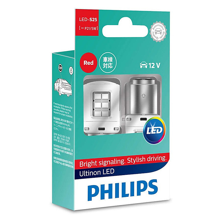Bóng đèn tín hiệu phanh hậu xe ô tô Philips Ultinon LED 11499ULRX2 12V 6000K - Đỏ