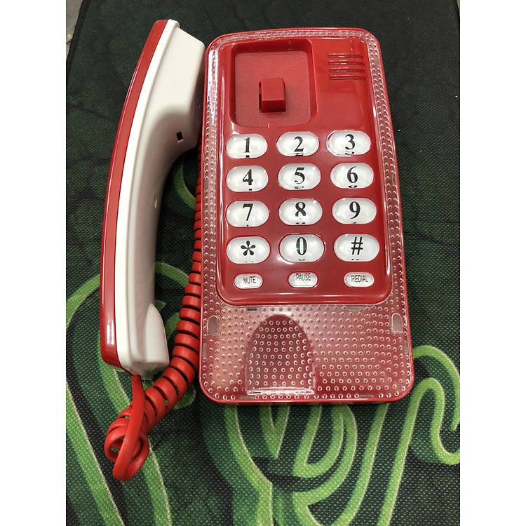 Điện thoại bàn màu đỏ KXT438