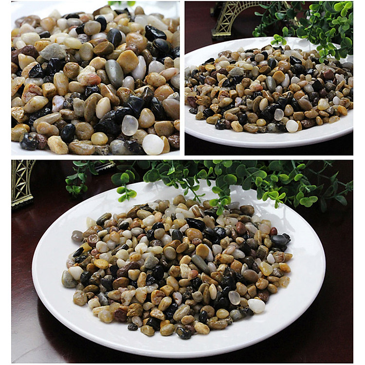 5KG Sỏi Suối 3 Màu (Size Nhỡ) | Trang Trí Bể Cá, Tiểu Cảnh, Non Bộ Đẹp, May Mắn!