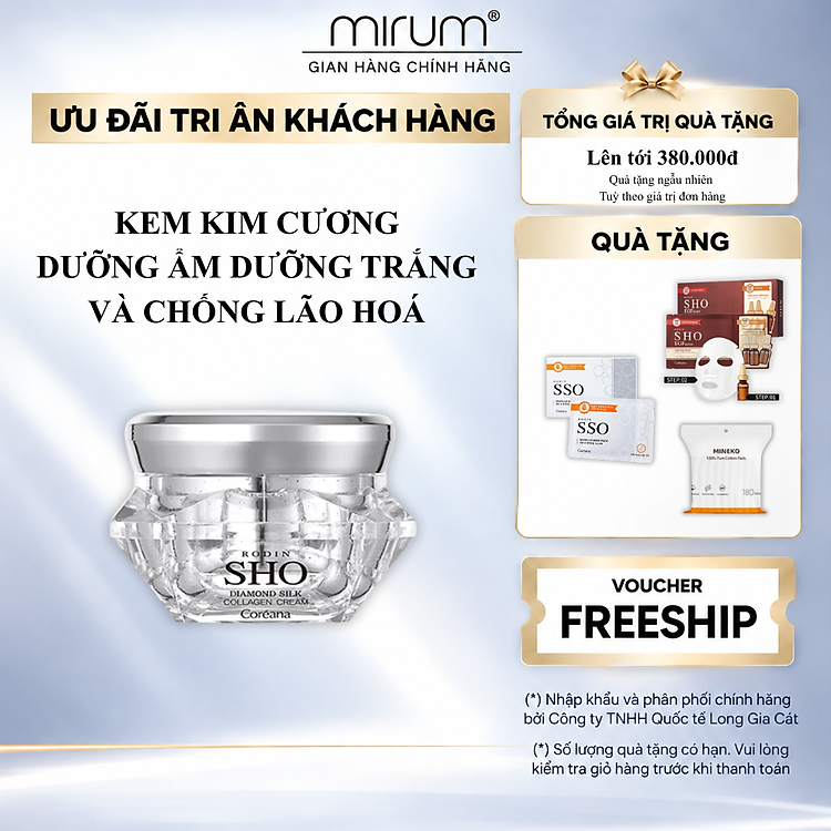 Kem dưỡng da chứa bột kim cương Diamond Powder dưỡng ẩm, dưỡng trắng và chống lão hoá da - 50ml SH05