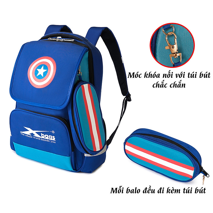 Balo học sinh nam cấp 1 Xbags Xb 3017 - Ảnh 2
