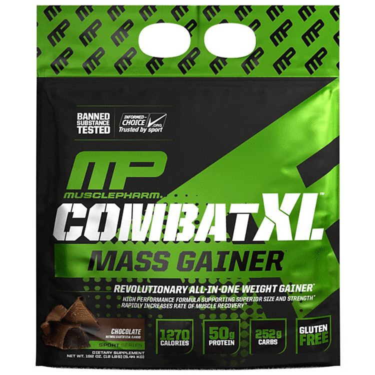 Sữa Tăng Cân Vị Socola Combat Mass XL Gainer Muscle Pharm 5.45Kg