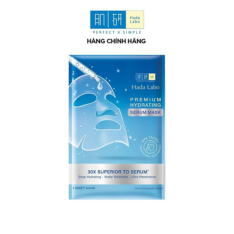 Mặt nạ dưỡng ẩm chuyên sâu Hada Labo Premium Hydrating Serum Mask 23g/ miếng