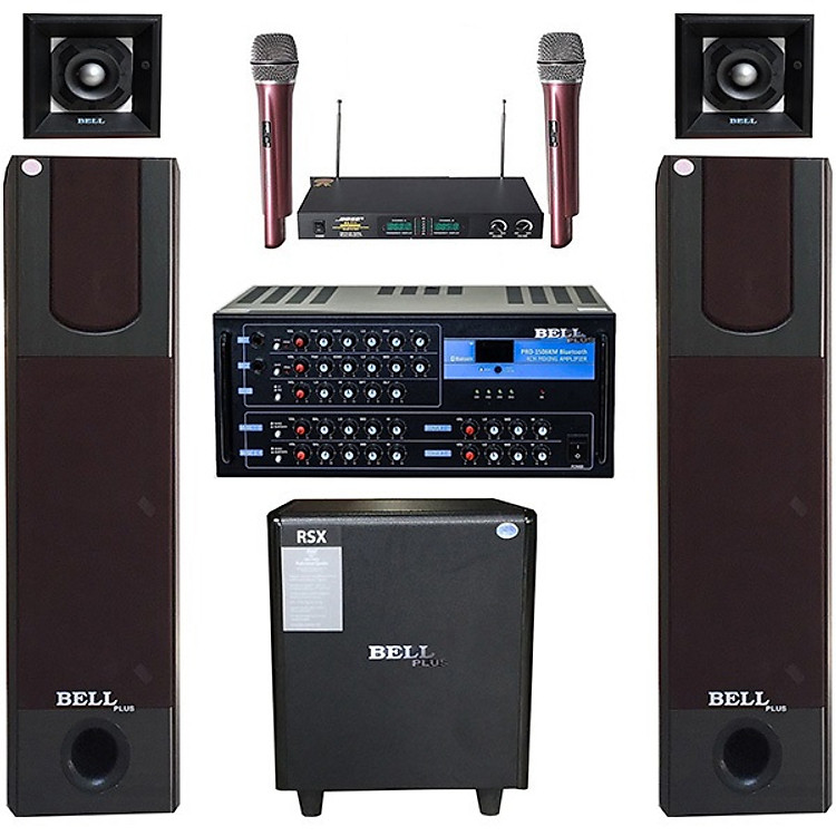 Dàn nghe nhạc và hát karaoke BellPlus PA - KS 336 Tích hợp Bluetooth (Chính Hãng )
