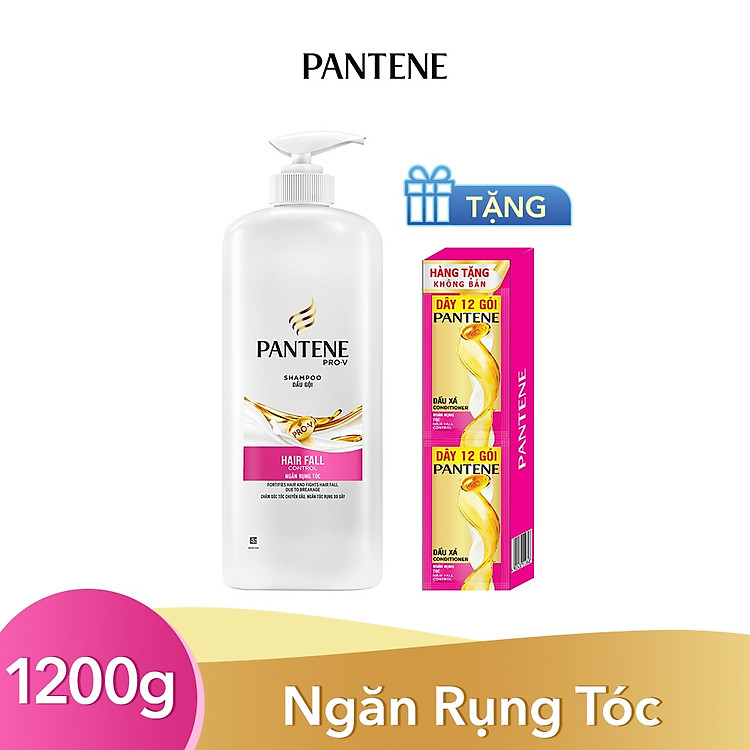 Dầu Gội Pantene Ngăn Rụng Tóc (1200ML) - Tặng Combo 12 Dầu Xả Pantene Ngăn Rụng Tóc