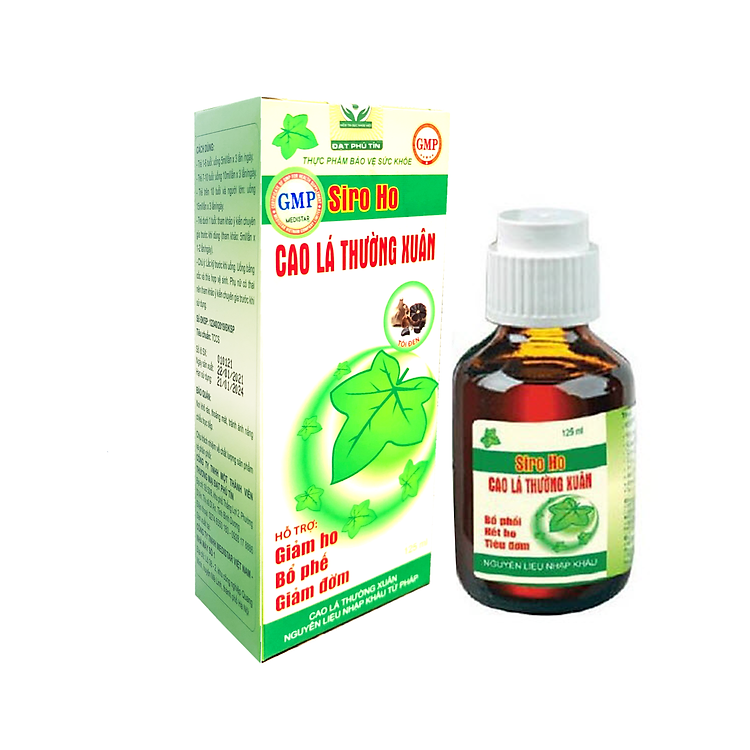 Siro Ho Cao Lá Thường Xuân Chai 125ml - Hỗ Trợ Giảm Ho, Bổ Phế, Giảm Đờm, Nguyên Liệu Nhập Khẩu Từ Pháp